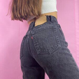 Vintage 1995 High Waisted Black 512 Levi's Jeans USA sz 5